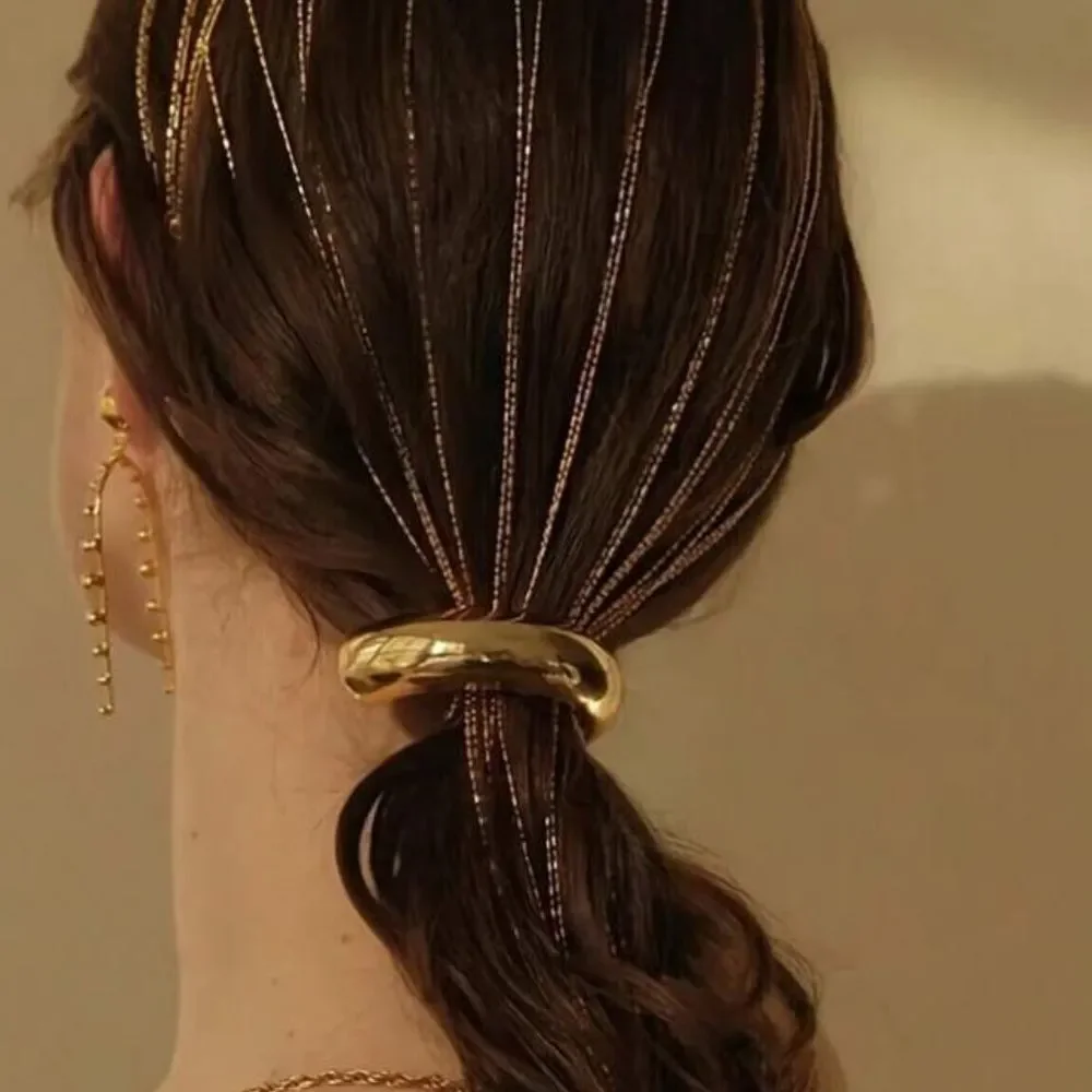 Gold Crescent Hair Tie N1336